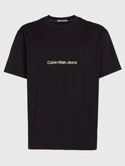 Футболка CALVIN KLEIN JEANS Square Frequency Logo Black J30J325492BEH 560077979 цена и информация | Мужские футболки | pigu.lt