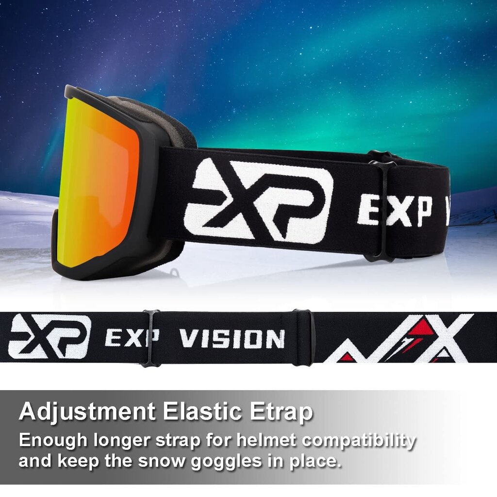 Slidinėjimo akiniai EXP Vision, orandžiniai kaina ir informacija | Slidinėjimo akiniai | pigu.lt