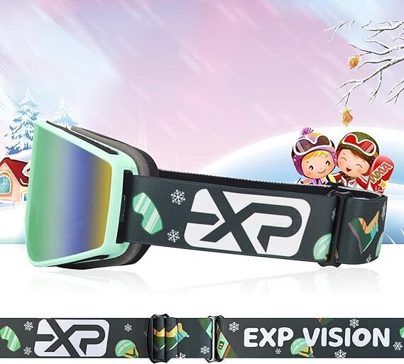 Slidinėjimo akiniai EXP Vision, žali kaina ir informacija | Slidinėjimo akiniai | pigu.lt