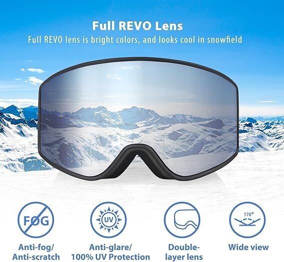 Slidinėjimo akiniai EXP Vision, pilki цена и информация | Slidinėjimo akiniai | pigu.lt