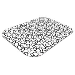 Apsauginis grindų kilimėlis Decormat Ratai juodi ir balti, 120x90 cm, įvairių spalvų kaina ir informacija | Biuro kėdės | pigu.lt