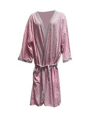 Женский хлопковый халат с капюшоном (Розовый) цена и информация | Женские халаты | pigu.lt