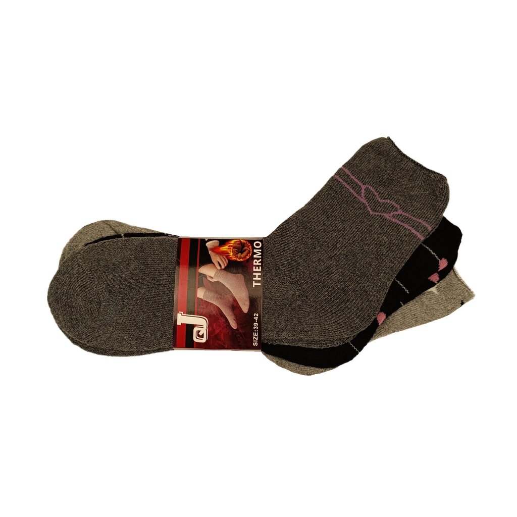 Moteriškos frote/termo kojinės, 3 poros kaina ir informacija | Moteriškos kojinės | pigu.lt