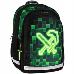 Рюкзак школьный Starpak Pixel Pixel Green 533137, комплект цена и информация | Школьные рюкзаки, спортивные сумки | pigu.lt