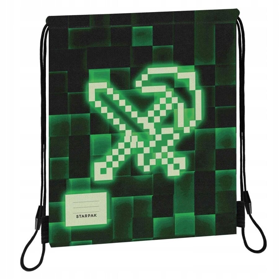 Mokyklinė kuprinė Starpak Pixel Pixel Green 533137, komplektas цена и информация | Kuprinės mokyklai, sportiniai maišeliai | pigu.lt