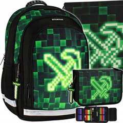 Рюкзак школьный Starpak Pixel Pixel Green 533137, комплект цена и информация | Школьные рюкзаки, спортивные сумки | pigu.lt