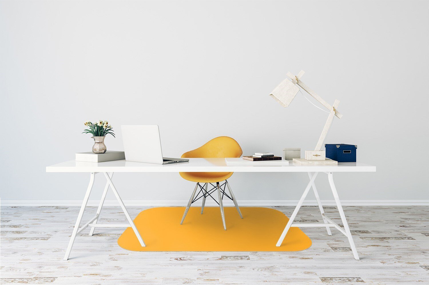 Apsauginis grindų kilimėlis Decormat Netiesioginė geltona spalva, 140x100 cm, įvairių spalvų kaina ir informacija | Biuro kėdės | pigu.lt