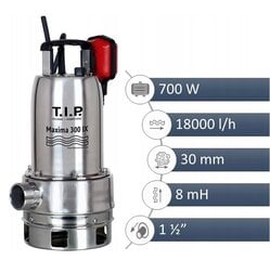 Насосная скважина T.I.P. 700 Вт 18000 л/ч цена и информация | Оборудование для полива | pigu.lt
