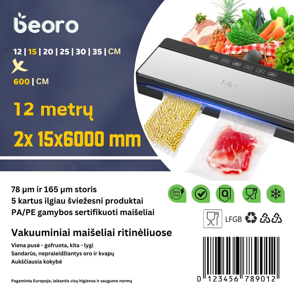 Beoro 15x600-2 kaina ir informacija | Vakuumatoriai | pigu.lt