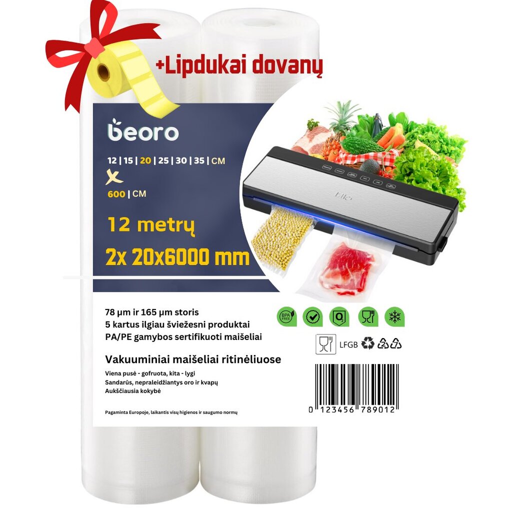 Beoro 20x600-2 цена и информация | Vakuumatoriai | pigu.lt