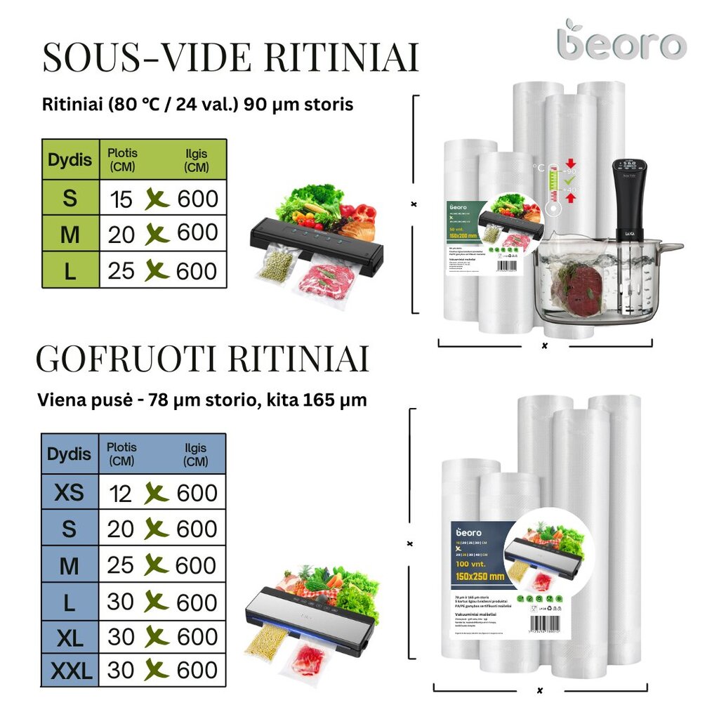 Beoro 30x600-2 kaina ir informacija | Vakuumatoriai | pigu.lt