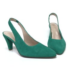 Замшевые туфли с открытой пяткой для женщин Bella b, зелёные цена и информация | Женские туфли | pigu.lt