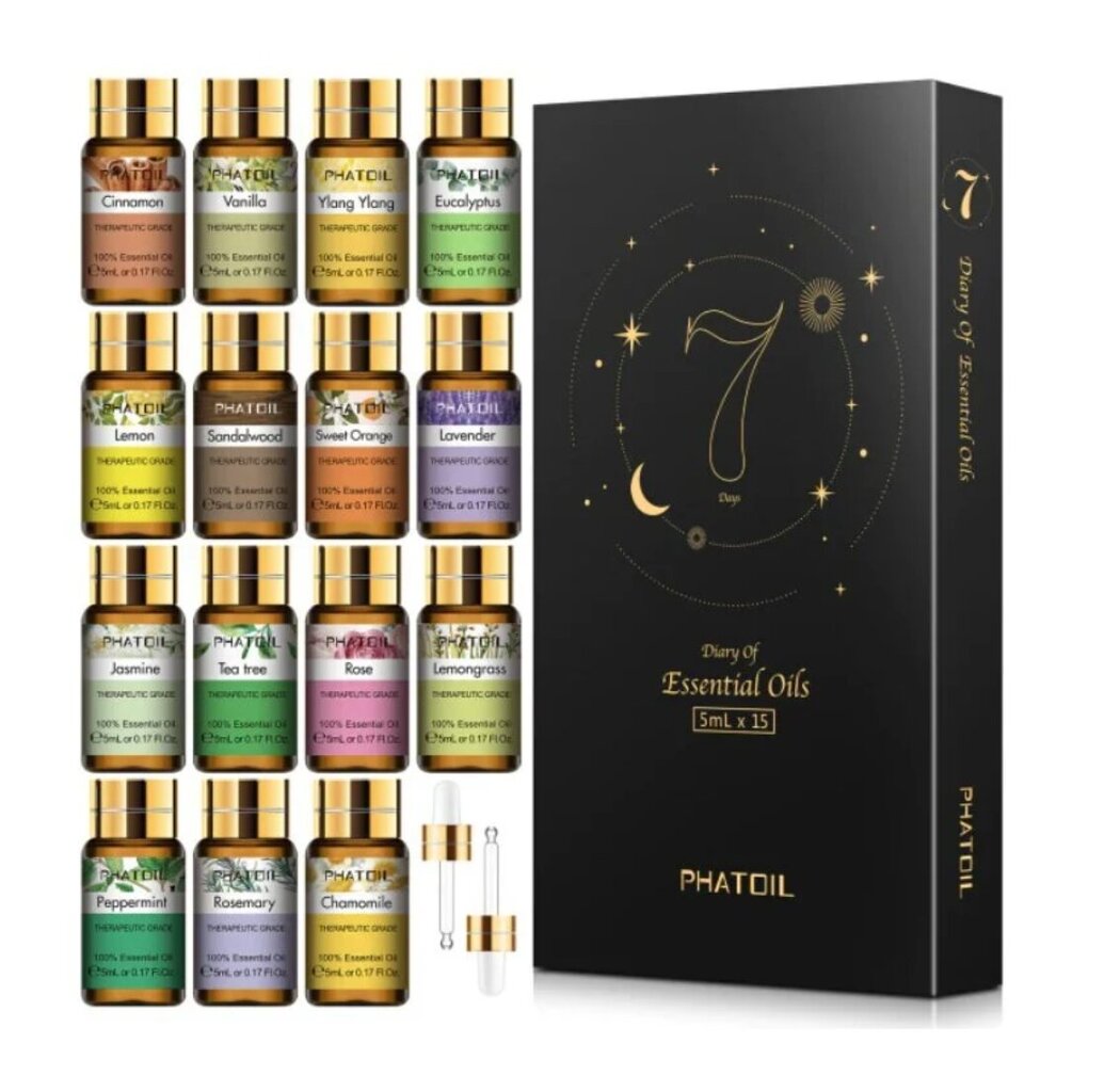 Eterinių aliejų rinkinys Phatoil Essential Oils, 15 x 5 ml цена и информация | Eteriniai, kosmetiniai aliejai, hidrolatai | pigu.lt