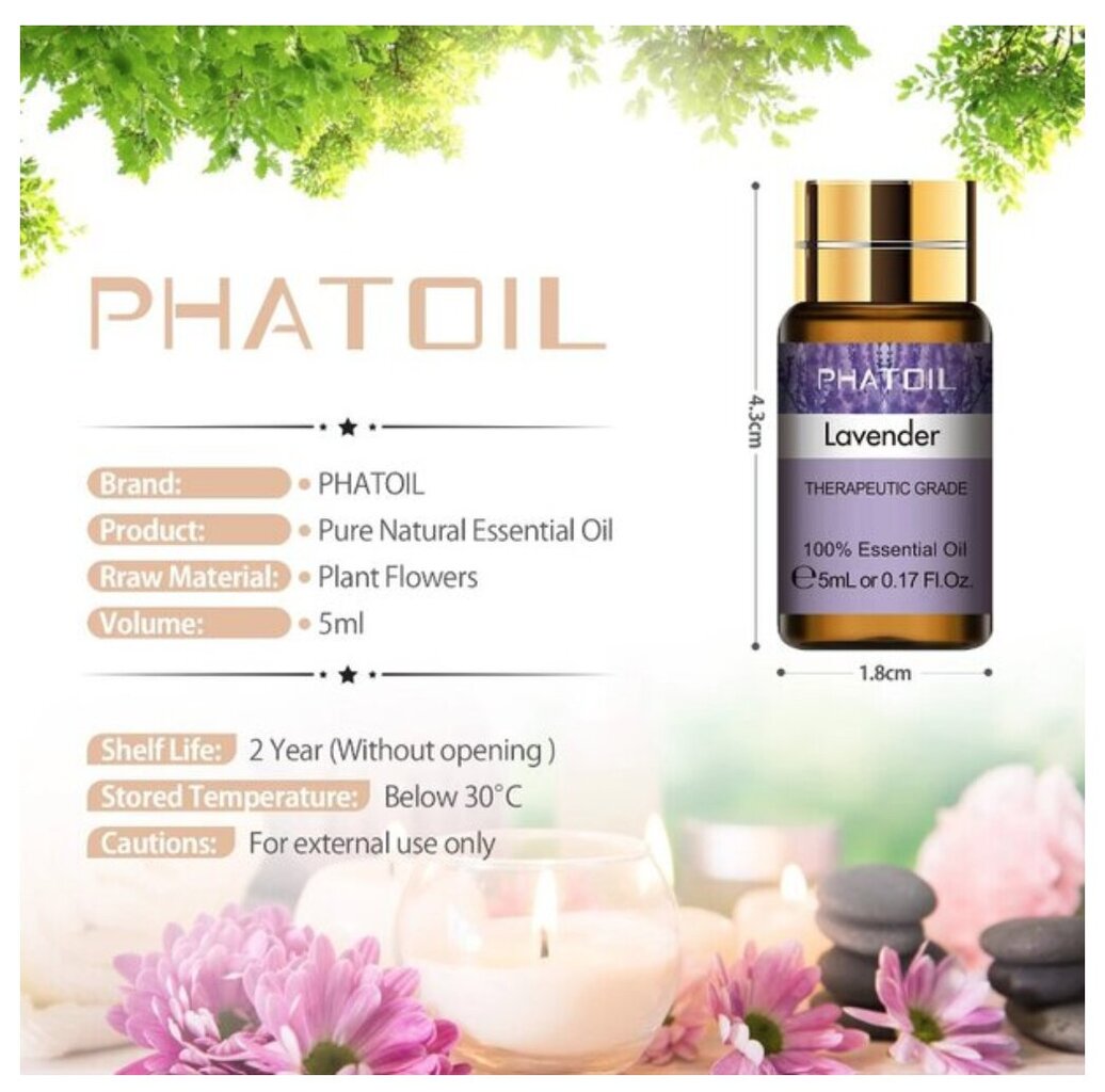 Eterinių aliejų rinkinys Phatoil Essential Oils, 15 x 5 ml цена и информация | Eteriniai, kosmetiniai aliejai, hidrolatai | pigu.lt