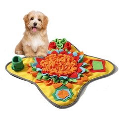 Interaktyvus kilimėlis šunims, 48x48 cm, geltonas цена и информация | Средства для дрессировки собак | pigu.lt