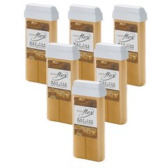 Vaško kasetė ItalWax Flex Amber, 6x100 ml kaina ir informacija | Depiliacijos priemonės | pigu.lt