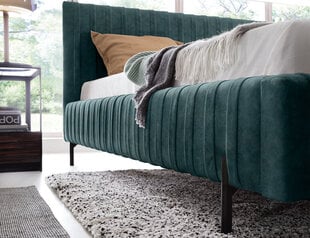 Кровать Eltap Plissa, 160x200 см, зеленая/черная цена и информация | Кровати | pigu.lt