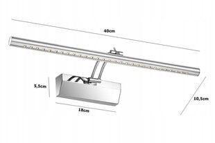 Led-lux veidrodžio šviestuvas AL-615 kaina ir informacija | Sieniniai šviestuvai | pigu.lt