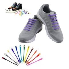 Силиконовые шнурки для обуви, Фиолетовый цвет цена и информация | Средства для ухода за одеждой и обувью | pigu.lt