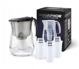 Фильтр-кувшин Aquaphor Provence 4,2л, черный + фильтры А5, 3 шт. цена и информация | Фильтры для воды | pigu.lt