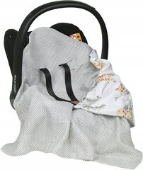 Muslino antklodė autokėdutei Babymam, 80x80 cm kaina ir informacija | Autokėdučių priedai | pigu.lt