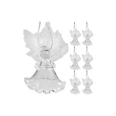 Прозрачные брелоки - ангелочки, 6 шт., Ruhhy 22497 цена и информация | Детали интерьера | pigu.lt