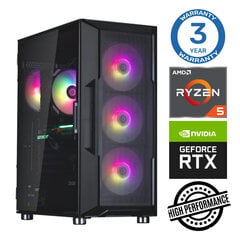 INTOP Ryzen 5 5600X 16GB 250SSD M.2 NVME+2TB RTX3050 6GB no-OS цена и информация | Stacionarūs kompiuteriai | pigu.lt