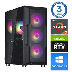 Intop Ryzen 7 5700X 32GB 1TB SSD M.2 NVME+2TB RTX3050 6GB WIN11 kaina ir informacija | Stacionarūs kompiuteriai | pigu.lt