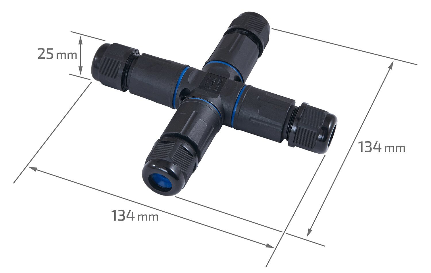 Hermetiška kabelių jungtis, IP68, 0,3-2,5 mm² цена и информация | Tekstiliniai kabeliai ir elektros kaladėlės | pigu.lt