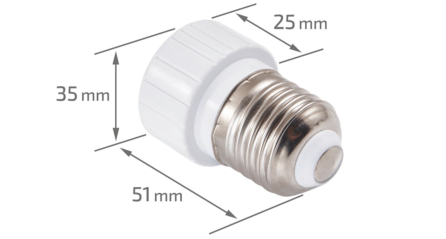 LED lemputės adapteris - adapteris iš E27 lizdo į GU10 lizdą kaina ir informacija | Elektros jungikliai, rozetės | pigu.lt