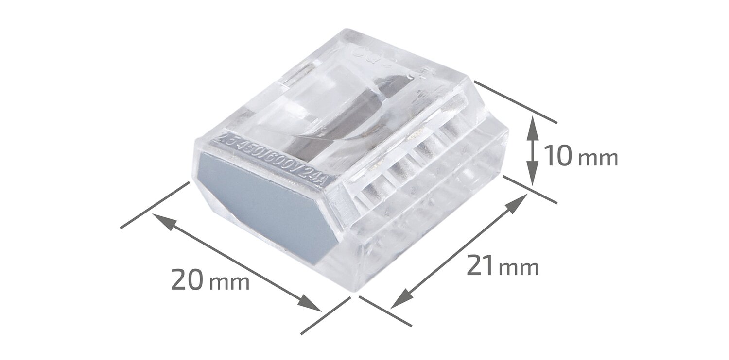 Greito montavimo jungtis CMK-255 - laidams - 5x 0,75-2,5 mm² - 50 vnt. цена и информация | Tekstiliniai kabeliai ir elektros kaladėlės | pigu.lt