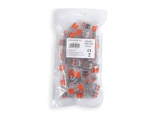 Greito jungimo jungtis CMK-632 - 2x nuo 0,2 iki 4,0 mm² - 50 vnt. kaina ir informacija | Tekstiliniai kabeliai ir elektros kaladėlės | pigu.lt