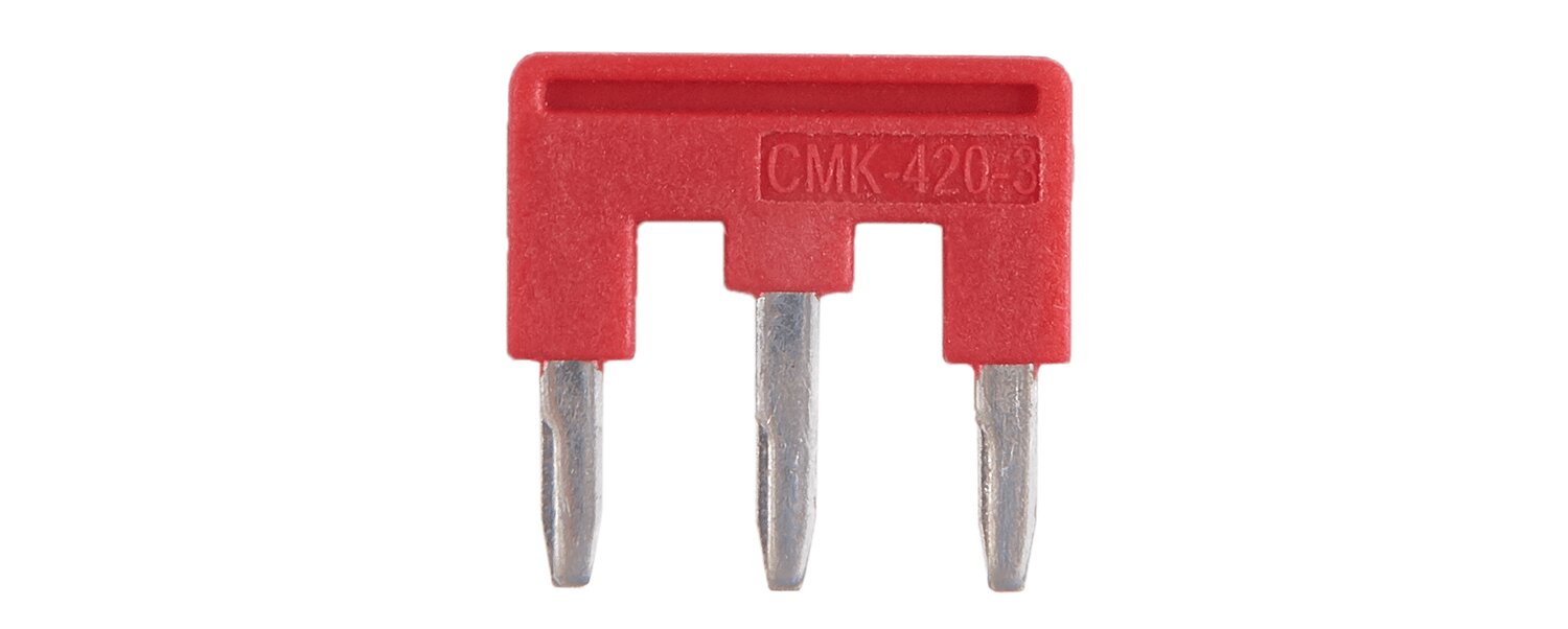CMK-420-3 kištukinis tiltelis - 3 bėgių - CMK-420 greitajai jungčiai - 50 vnt. kaina ir informacija | Tekstiliniai kabeliai ir elektros kaladėlės | pigu.lt