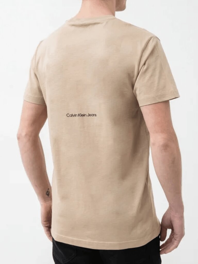 Marškinėliai vyrams Calvin Klein Jeans, smėlio spalvos kaina ir informacija | Vyriški marškinėliai | pigu.lt