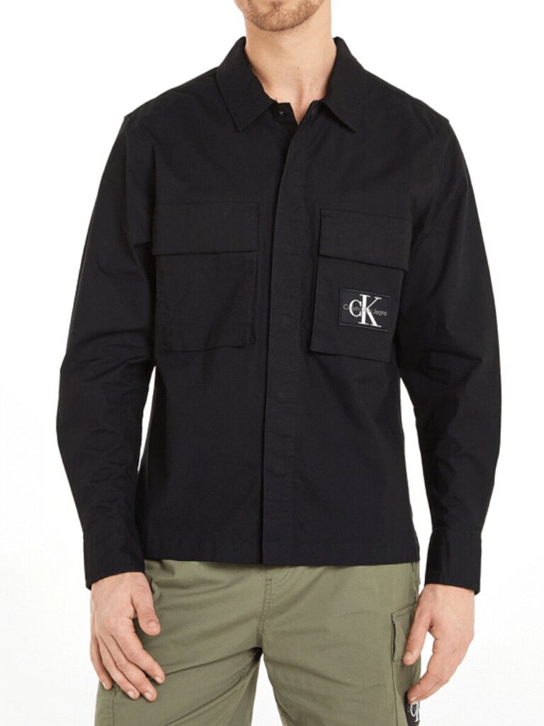 Marškiniai vyrams Calvin Klein Jeans, juodi цена и информация | Vyriški marškiniai | pigu.lt
