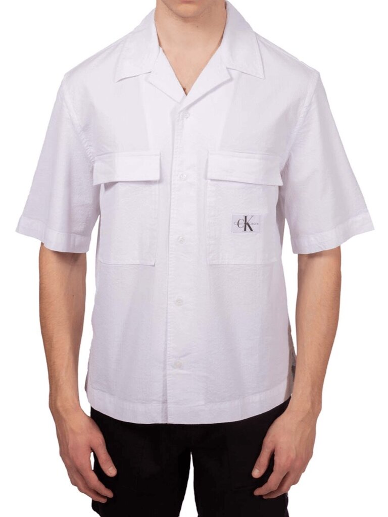 Marškiniai vyrams Calvin Klein Jeans, balti цена и информация | Vyriški marškiniai | pigu.lt