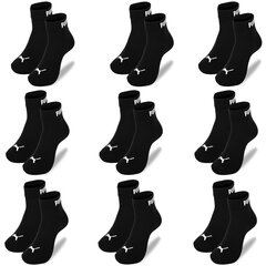 Kojinės unisex Puma, juodos, 9 poros kaina ir informacija | Vyriškos kojinės | pigu.lt