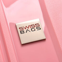 Mažas lagaminas SwissBags, S, rožinis kaina ir informacija | Lagaminai, kelioniniai krepšiai | pigu.lt