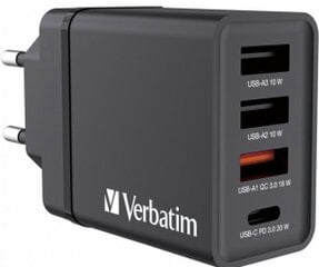 Lādētājs Verbatim Wall Charger 30W Black цена и информация | Зарядные устройства для телефонов | pigu.lt