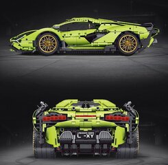 Konstruktorius Lamborghini Hyper Green Version Mould King, 3819 d. kaina ir informacija | Konstruktoriai ir kaladėlės | pigu.lt