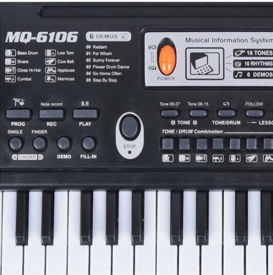 Vaikiškas sintezatorius MQ 6106 kaina ir informacija | Klavišiniai muzikos instrumentai | pigu.lt
