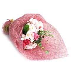 Muilo gėlių puokštė, šviesiai rožinė kaina ir informacija | Muilai | pigu.lt