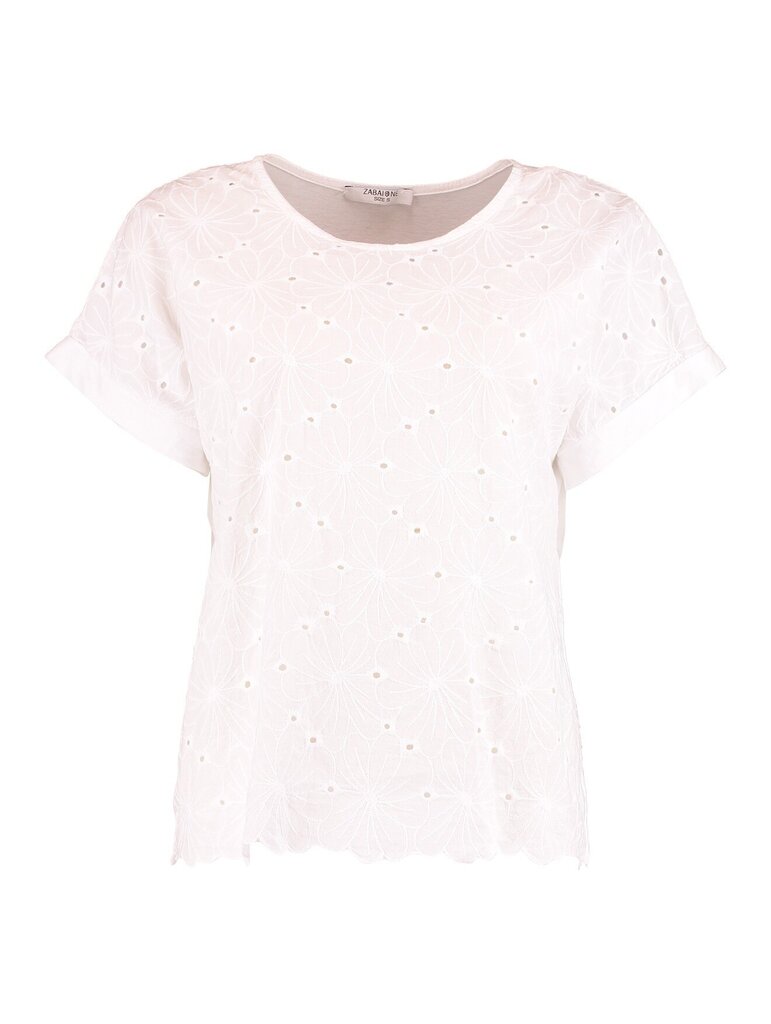 Zabaione marškinėliai moterims TS*02, balti kaina ir informacija | Marškinėliai moterims | pigu.lt