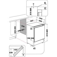 Whirlpool WBUL021 kaina ir informacija | Šaldytuvai | pigu.lt