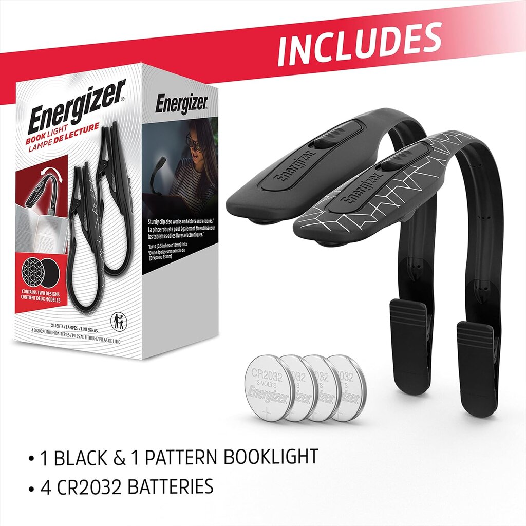 Energizer Book light UPN164139 skaitymo lempa - dviguba pakuotė kaina ir informacija | Žibintuvėliai, prožektoriai | pigu.lt