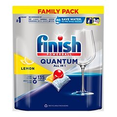 Finish Quantum All in 1 Lemon indaplovių tabletės, 135 vnt. kaina ir informacija | Indų plovimo priemonės | pigu.lt