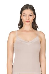 Marškinėliai moterims Ozkan 2040, smėlio spalvos цена и информация | Нательные женские майки | pigu.lt