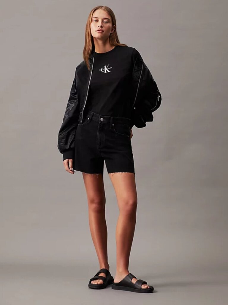 Šortai moterims Calvin Klein Jeans, juodi kaina ir informacija | Moteriški šortai | pigu.lt