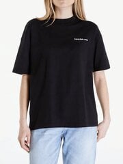 Marškinėliai moterims Calvin Klein Jeans, juodi kaina ir informacija | Marškinėliai moterims | pigu.lt