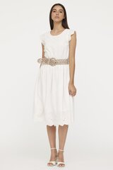 Suknelė moterims S450, balta цена и информация | Платья | pigu.lt
